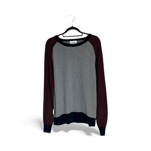 GOODFELLOW & CO. Men’s  XL Crewneck Sweater in Gray and Maroon with blue trim